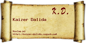 Kaizer Dalida névjegykártya